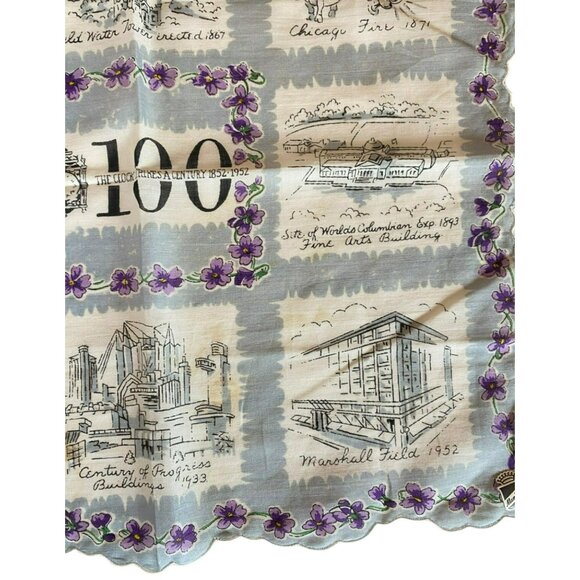 3 Vintage Handkerchiefs Mayfield Memphis Tennessee Florida Chicago MCM Souvenir - Picture 6 of 16